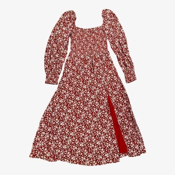 REFORMATION Cello Floral-Print Dress - Red - Picture 2 of 5